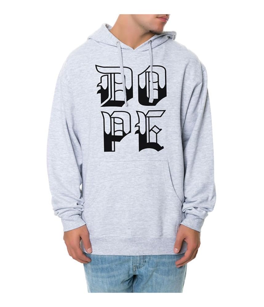 DOPE Men's The Mob Hoodie Sweatshirt - Grey Pullover with Front Pocket, X-Large | Streetwear Fashion for Urban Style & Casual Comfort