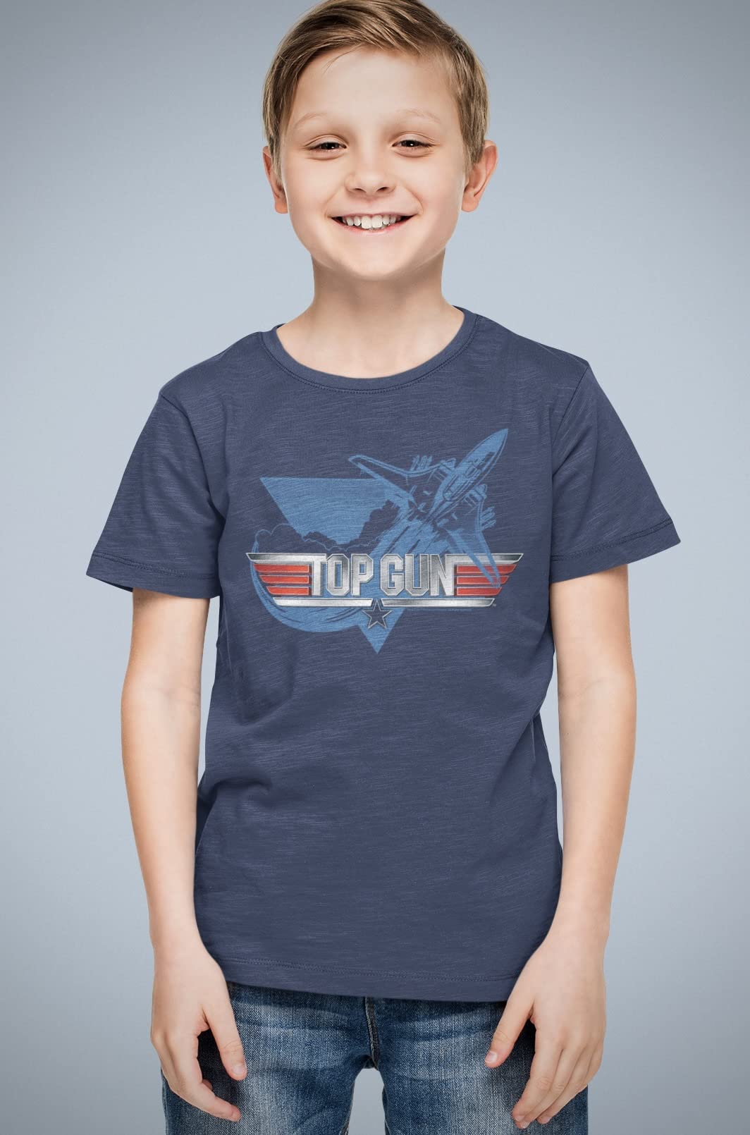 Vintage Top Gun 1986 Military Fighter Jet Blue Action Movie T-Shirt for Men - Cool Retro 80s Style Tee for Aviation Fans & Movie Lovers