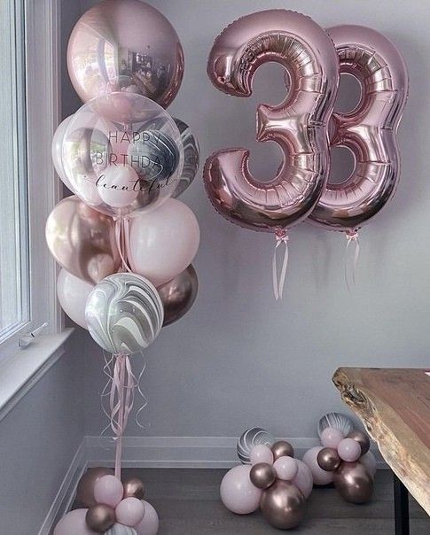 Organic Balloon Bouquet with Number Package - Eco-Friendly Birthday Party Decorations for Baby Showers, Weddings & Anniversary Celebrations