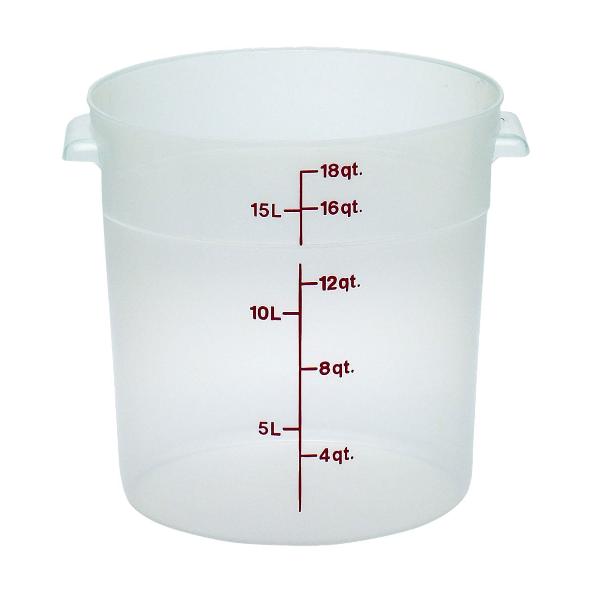 Cambro RFS18PP190 18 Quart Round Translucent Food Storage Container - Ideal for Restaurants, Catering & Bulk Food Prep