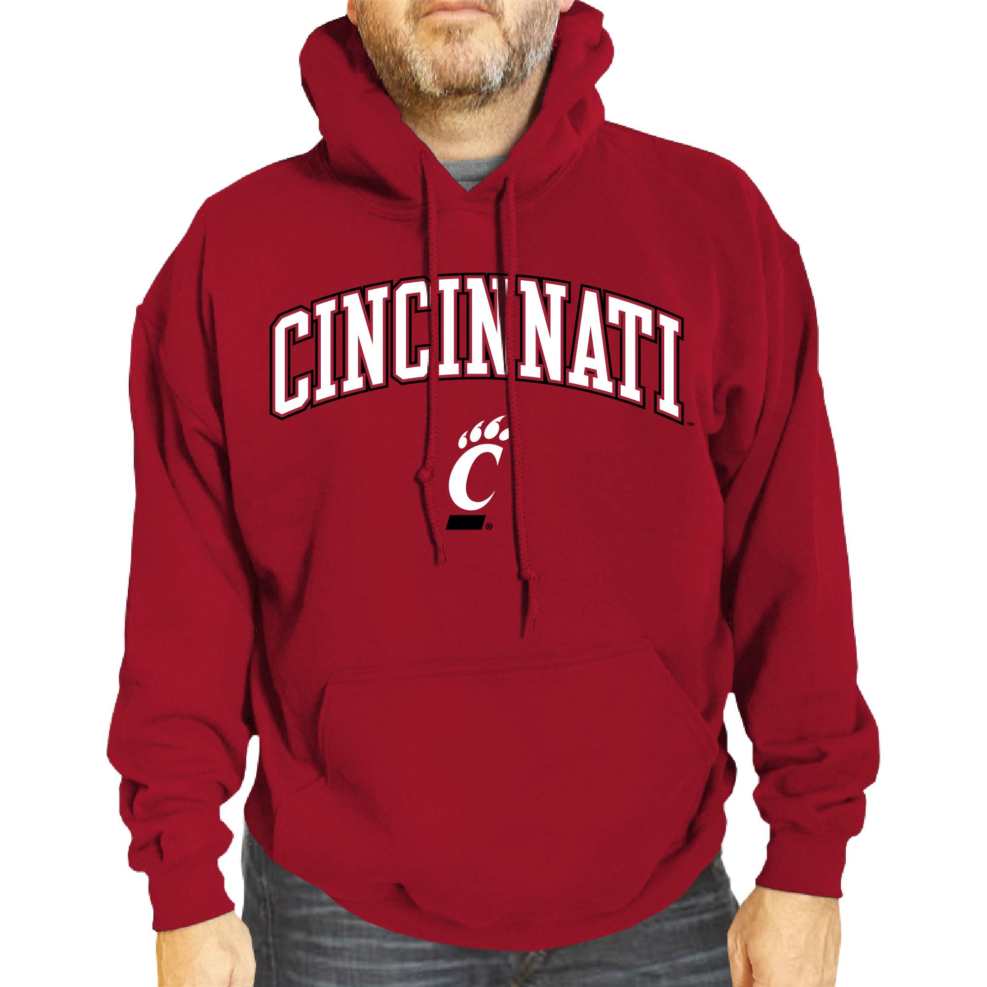 NCAA Unisex Hooded Sweatshirt - Long Sleeve Gameday Pullover with Arch & Logo - Red, Medium | Perfect for College Football Games, Tailgating & Campus Spirit Wear