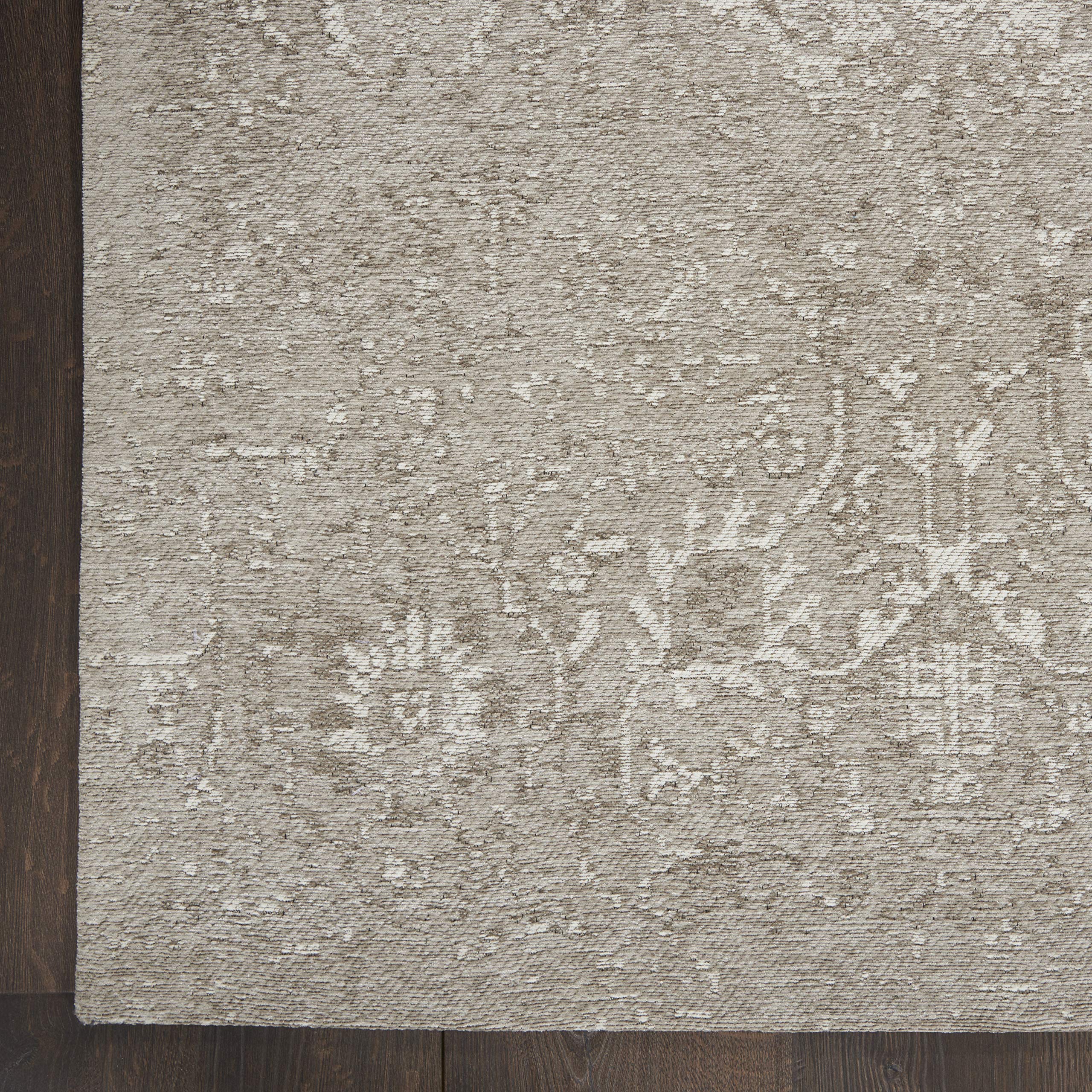 Nourison Damask Farmhouse Light Grey 2'3