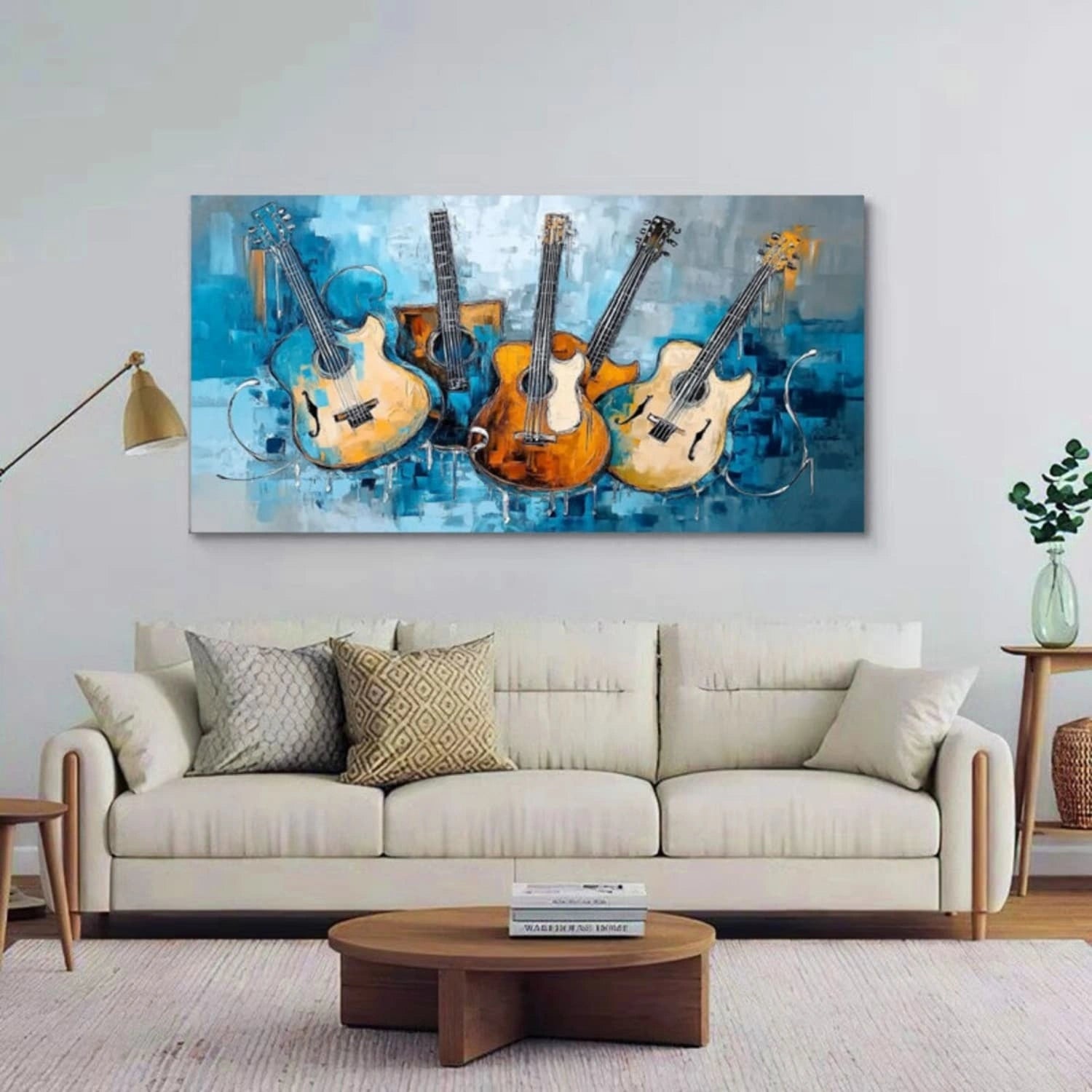 Abstract Painting #AB 311 - Modern Wall Art for Living Room, Bedroom & Office Decor - Handmade Canvas Artwork for Home & Office Interior Design