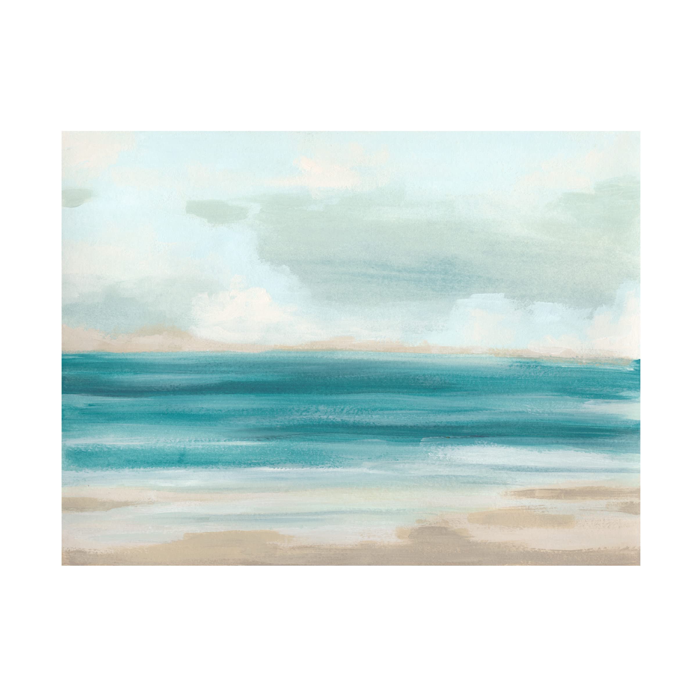 Trademark Fine Art 'Sand and Sky II' Canvas Wall Art by June Erica Vess - Coastal Beach Decor for Living Room, Bedroom & Office