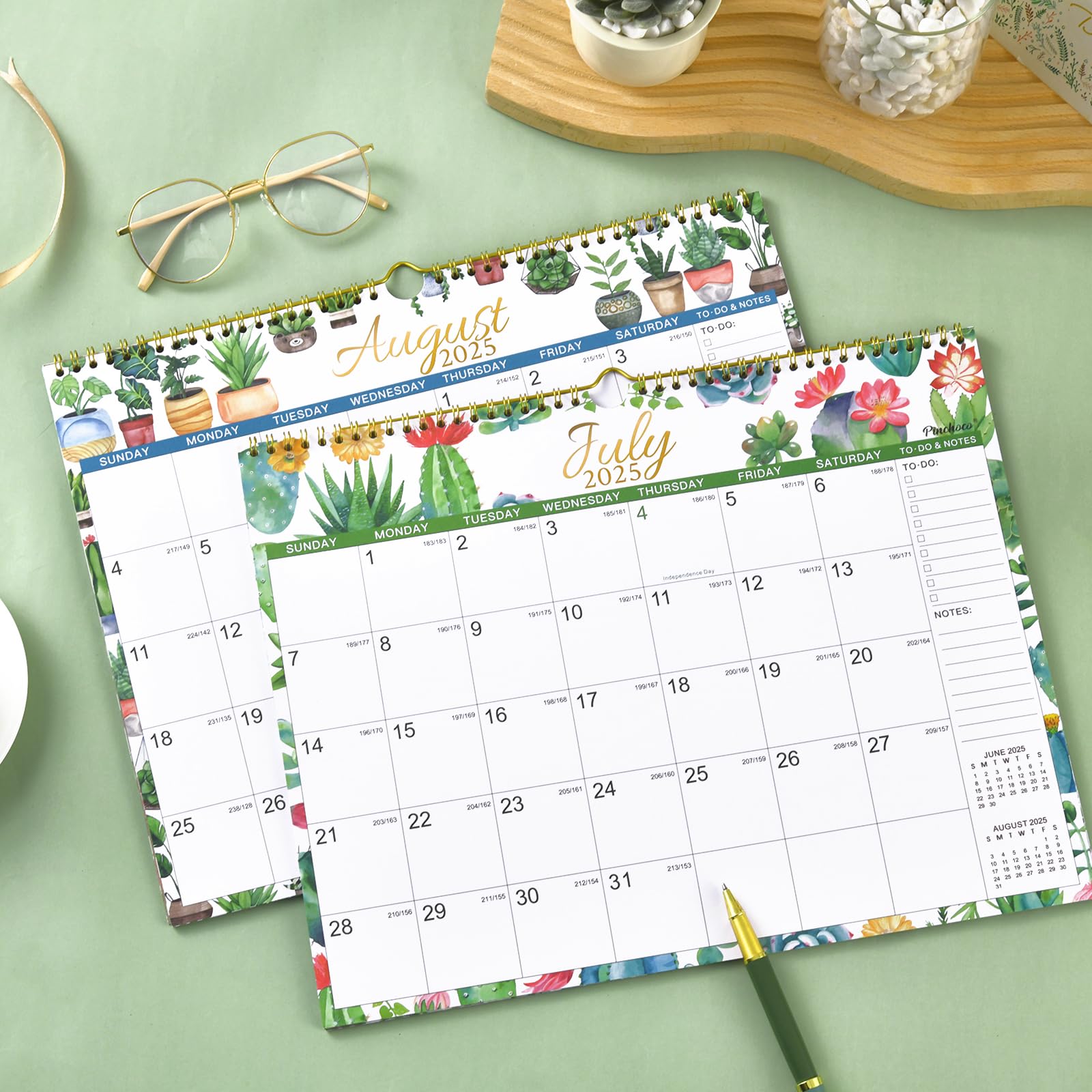 2025-2026 Wall Calendar with Hanging Hook | 18-Month Large Format Planner (July 2025-December 2026) | 14.8