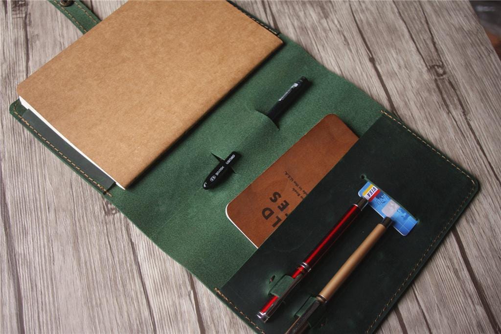 Premium Custom Leather Spiral Notebook Cover - Handmade Personalized Journal Cover for Writers & Professionals - Perfect for Office, School & Travel Use