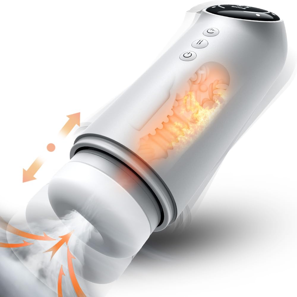 Automatic Male Masturbator - Upgraded Electric Penis Pump with 4 Sucking & Thrusting Modes, Heating Sleeve for Enhanced Pleasure | Adult Sex Toy for Men, Penis Enlarger & Blowjob Simulator | Perfect for Solo Play, Couples Fun & Discreet Home Use