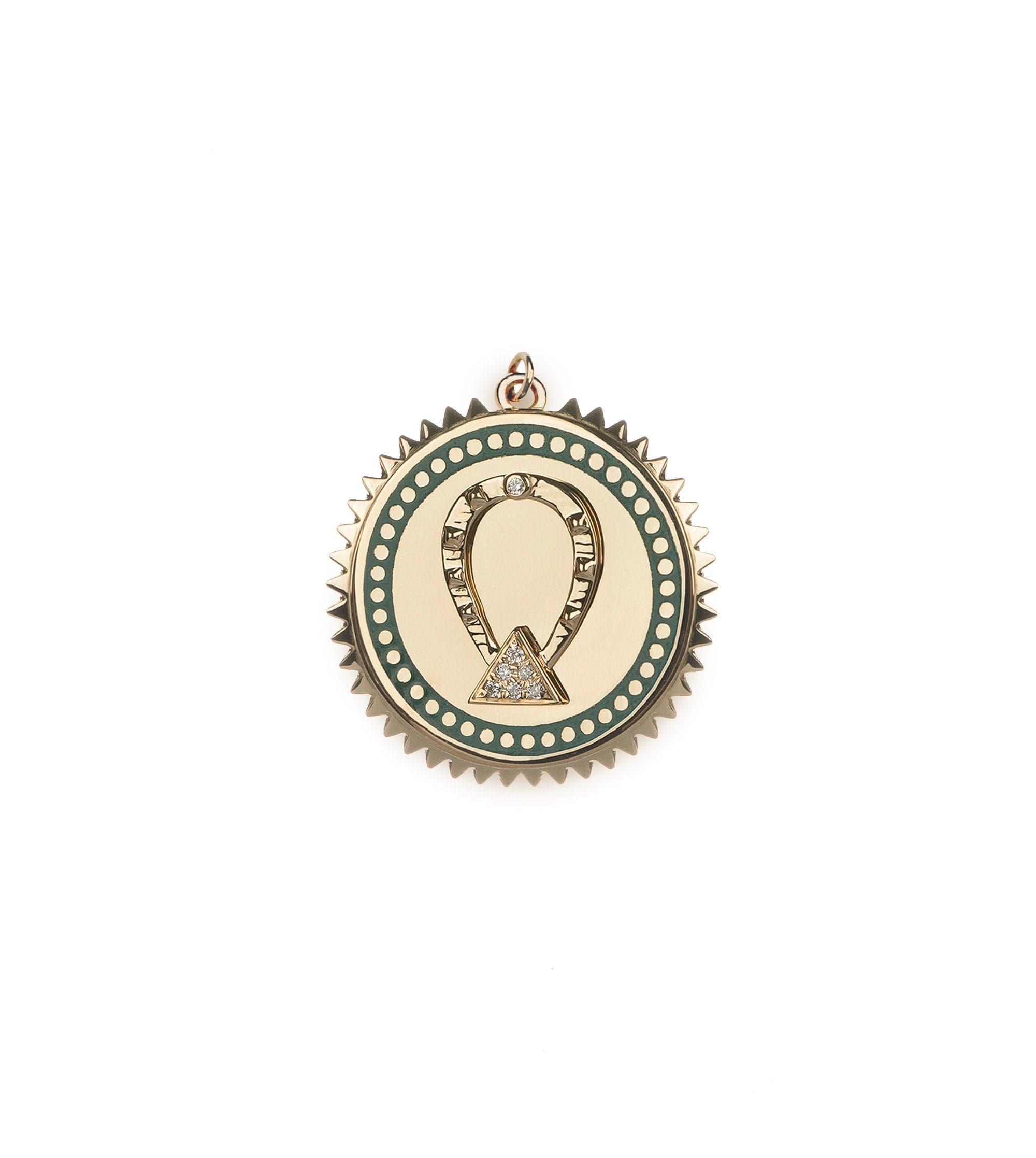 Vintage Medium Champleve Horseshoe Medallion - Handcrafted Equestrian Jewelry for Horse Lovers & Western Fashion Accessories | Perfect for Cowboy Boots, Belts & Western-Themed Gifts