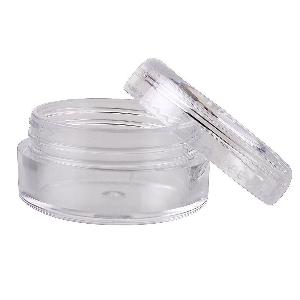10g Empty Plastic Cosmetic Jars with Lids - 50pcs Transparent Travel Containers for Creams, Makeup, Balms, Samples & Glitter Storage | Perfect for DIY Beauty Products, Travel Kits, Christmas & Halloween Gifts