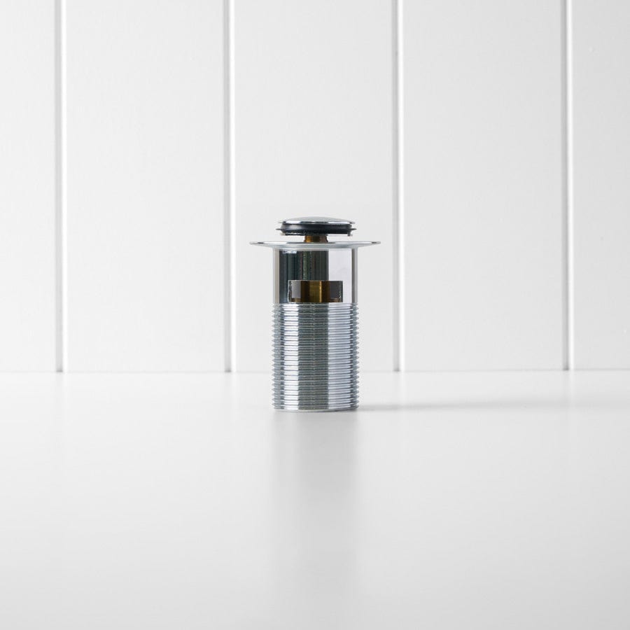 Pop Up Waste Chrome Overflow Bathroom Sink Drain Stopper - Perfect for Bathroom, Kitchen, and Utility Sink Drainage Control