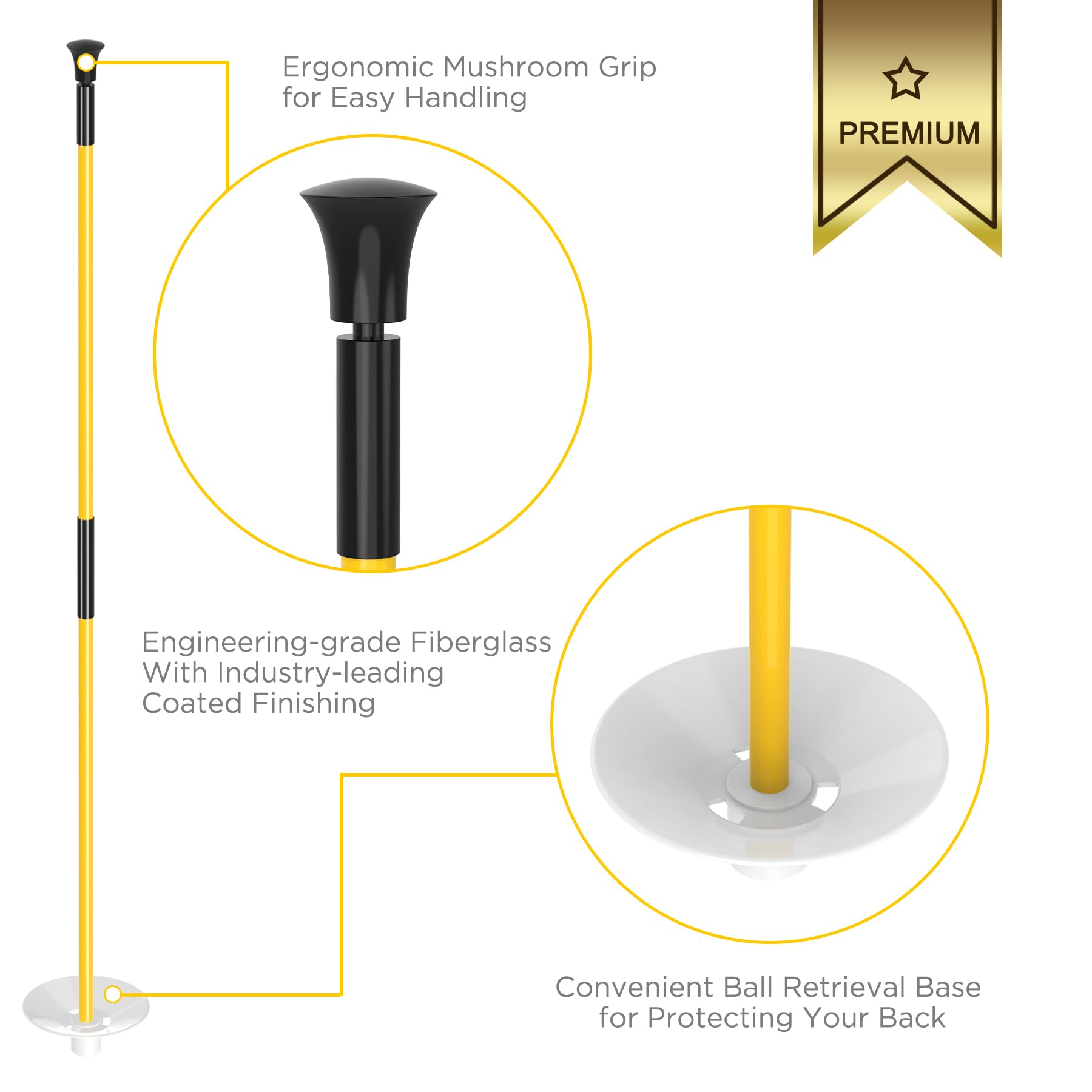 KINGTOP Golf Flagstick Mini - 3ft Practice Putting Green Flags for Yard, Golf Pin Flag & Hole Cup Combo Kit with Fiberglass Portable 2-Section Design & Double-Sided American Flag - Perfect for Backyard Golf Practice, Training Drills & Outdoor Games