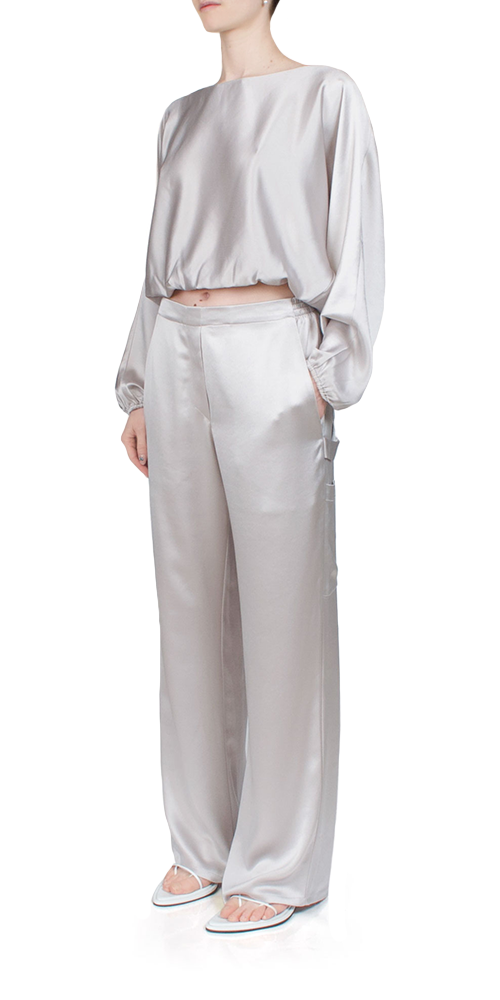 Women's Long Sleeve Blouson Top - Elegant Loose Fit Tunic Shirt for Casual Wear, Office & Date Night Outfits