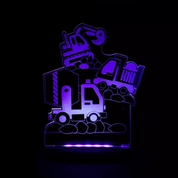 Duski Night Light for Kids - Soft Glow LED Construction Theme Nightlight for Bedrooms, Nursery & Kids Room - Perfect for Bedtime, Nighttime Fears & Comfort