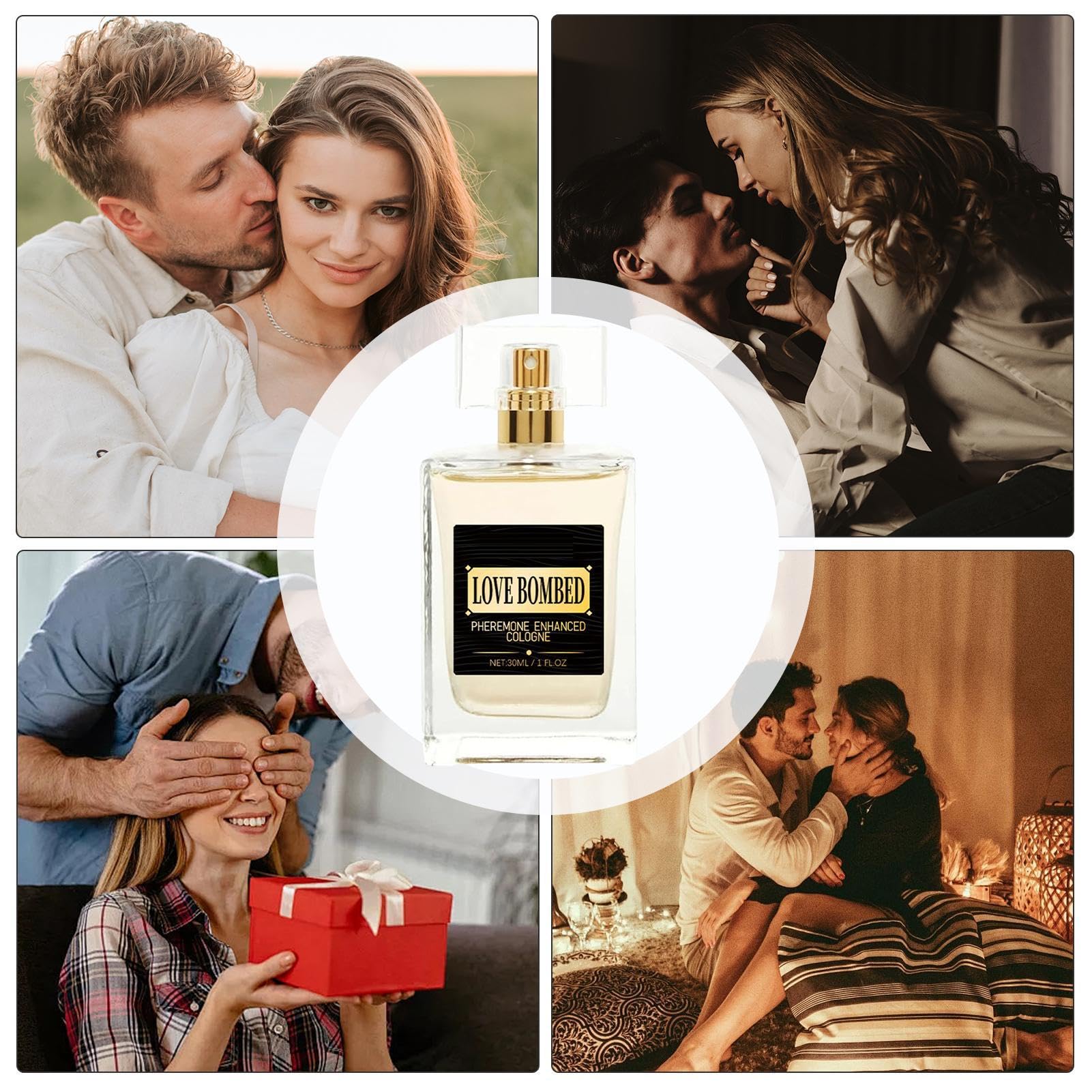 Love Bombed Cologne for Men - Long Lasting Pheromone Fragrance | Attract Women with Charming Scent | Perfect for Date Night, Gifts & Special Occasions