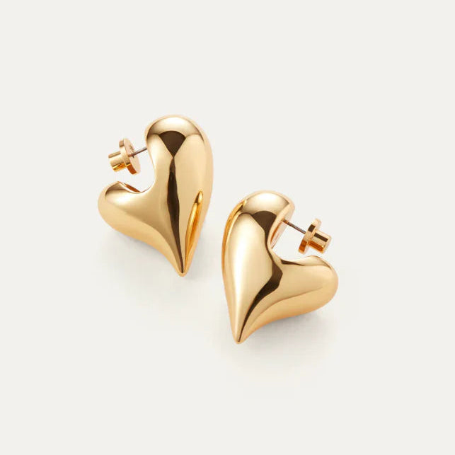 Art Heart Puff Earrings - Cute Soft Plush Earrings for Women | Perfect for Valentine's Day, Date Night & Party Accessories