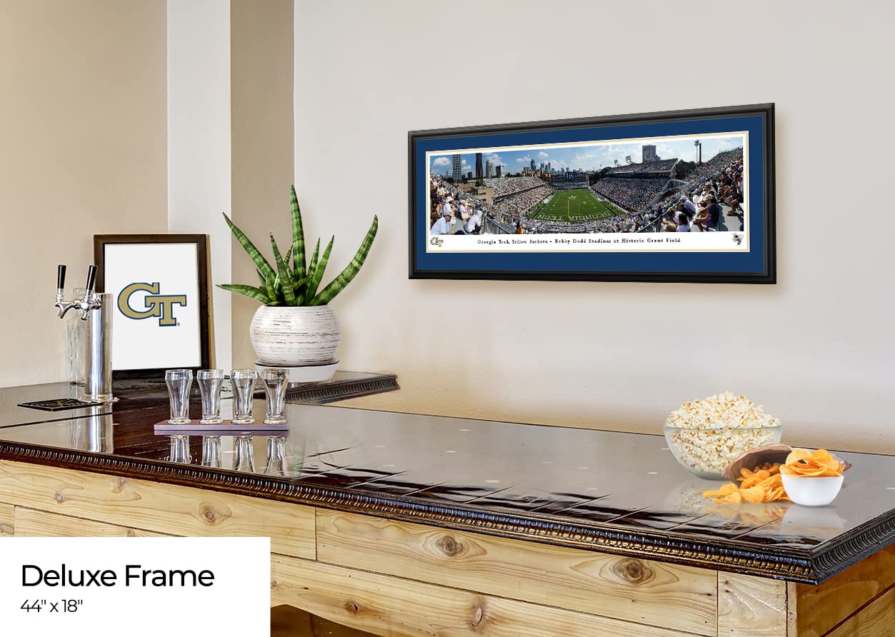 Georgia Tech Yellow Jackets Football Panoramic Posters & Framed Pictures - College Sports Decor for Game Room, Office & Fan Cave by Blakeway Panoramas