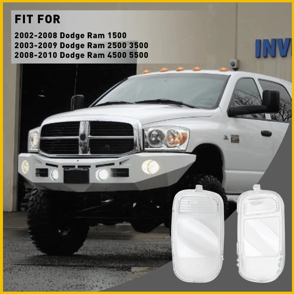 Clear Overhead Console Reading Lamp Shell for Dodge Ram 1500/2500/3500/4500/5500 (2002-2010) - Interior Lighting Upgrade for Night Driving & Reading