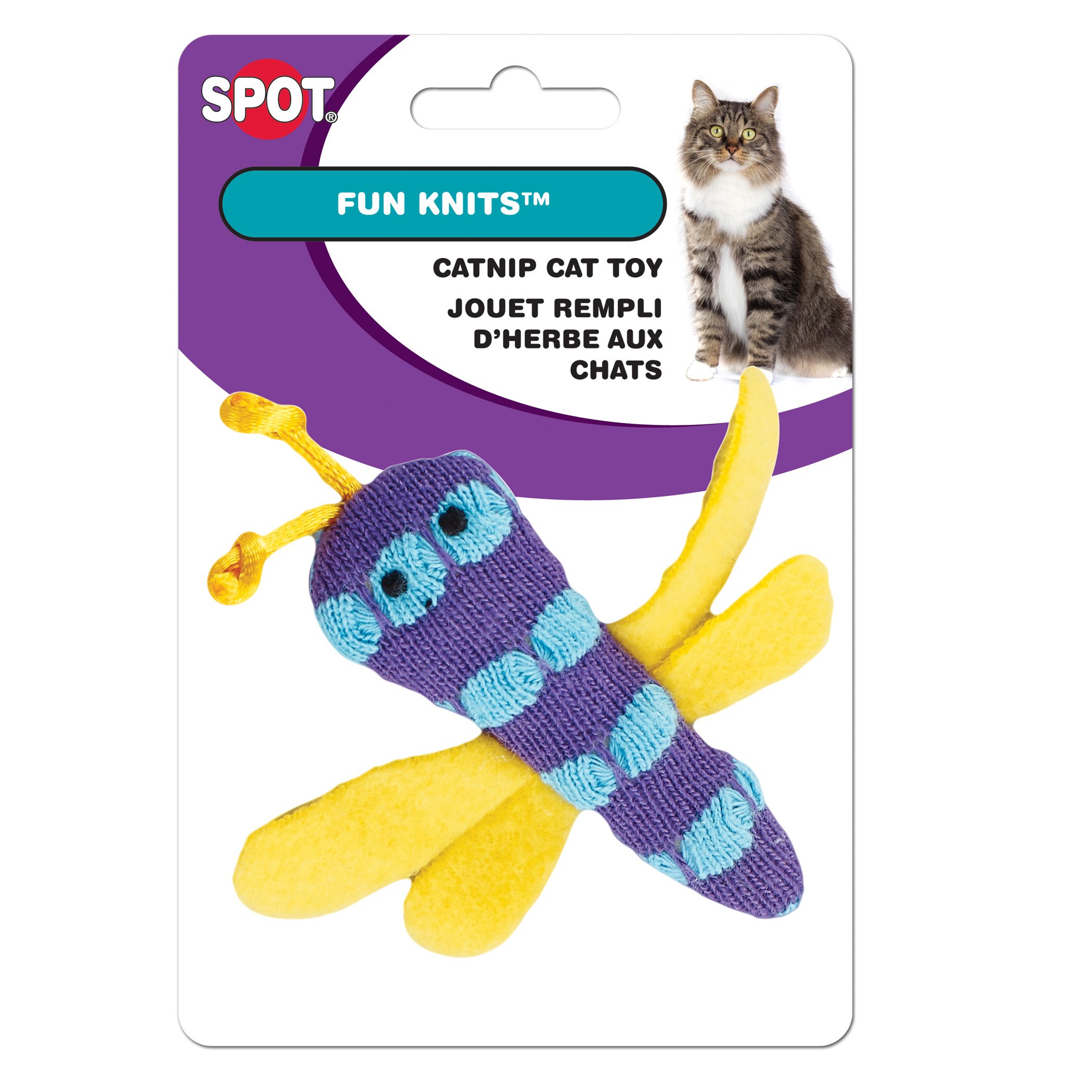 Ethical Pets Fun Knits Catnip Toy for Cats - Natural Catnip Stuffed Knitting Yarn Kitten Play Toy - Perfect for Playtime, Training & Stress Relief