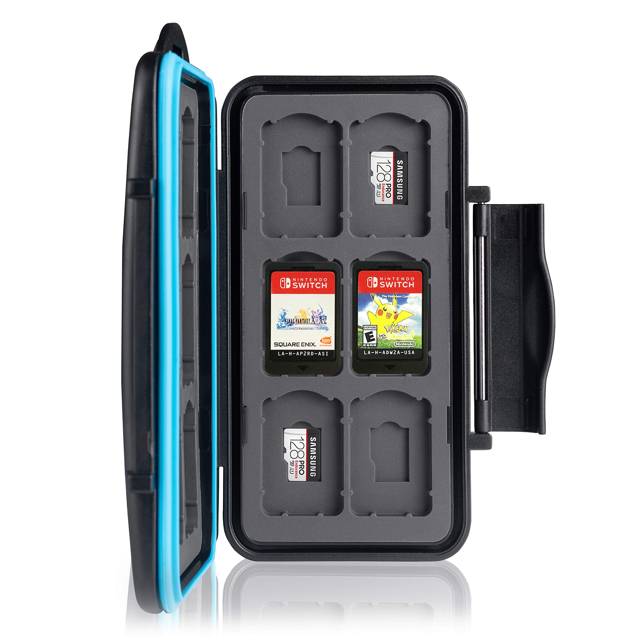 Ares Foto® 12-Slot Nintendo Switch Game Card Storage Case - Memory Card Holder - Travel Organizer - Protective Game Cartridge Box - Portable Carrying Pouch for Switch Games (Perfect for Travel, Home Organization & Game Collection)