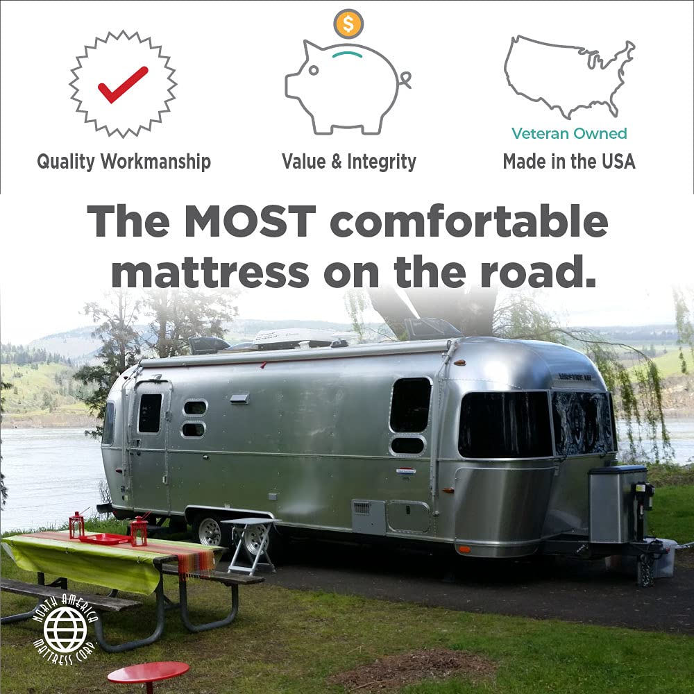 Cool Gel Memory Foam RV Bunk Mattress 75x30x5 Inch - Queen Size Bed for Campers & Travel Trailers - Pressure Relief for Side Sleepers & Back Pain - Perfect for Road Trips & Outdoor Adventures