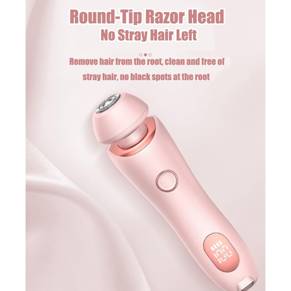 Razyo Smooth Shave Pro 2-in-1 Rechargeable Electric Razor for Women - Sensitive Skin Bikini Trimmer for Legs, Body, Underarms | Wet & Dry Use | Perfect for Travel, Gym & Quick Hair Removal (Blue)