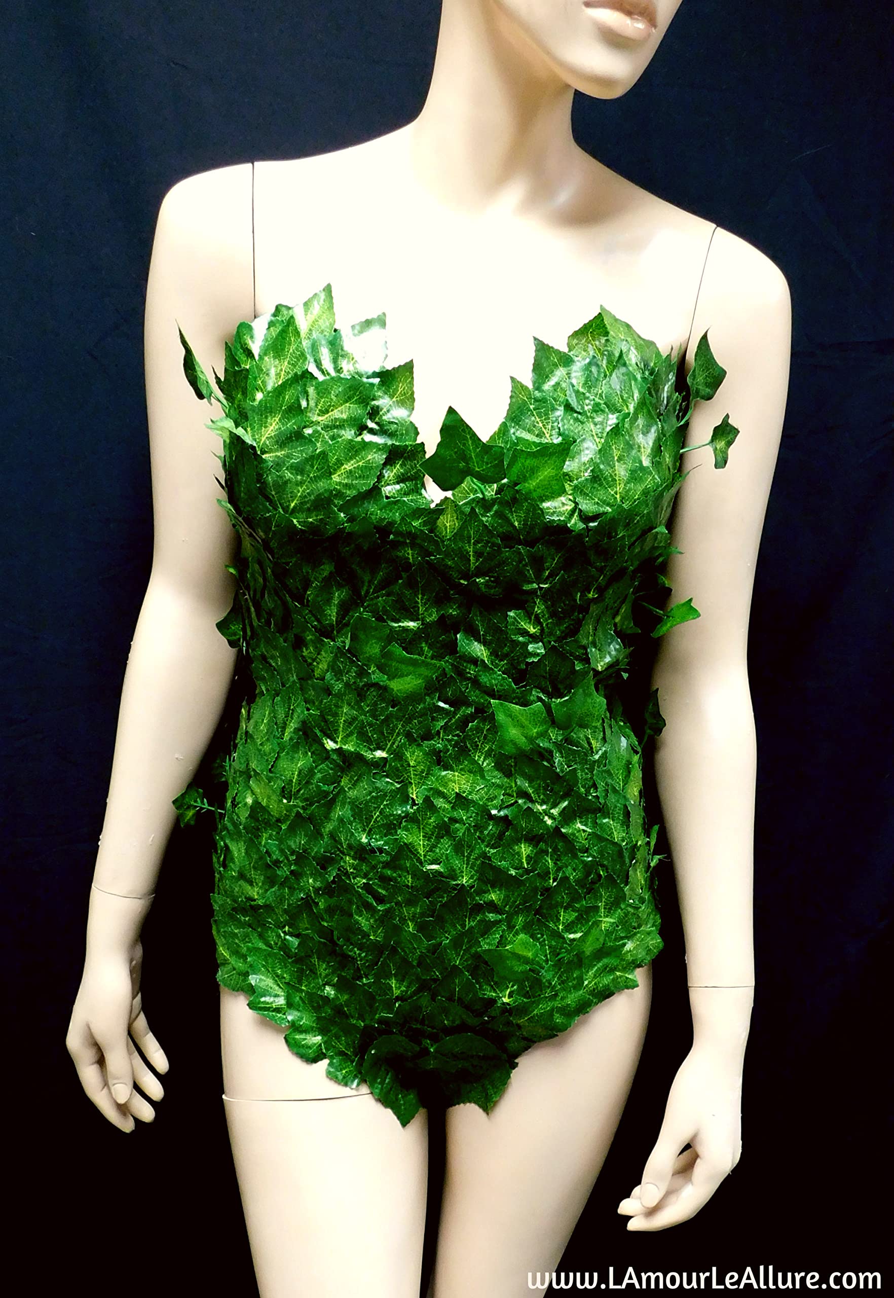 Full Poison Ivy Body Suit - Sexy Rave Bra & Cosplay Costume for Halloween, Comic Con & Themed Parties | DC Comics Villain Outfit