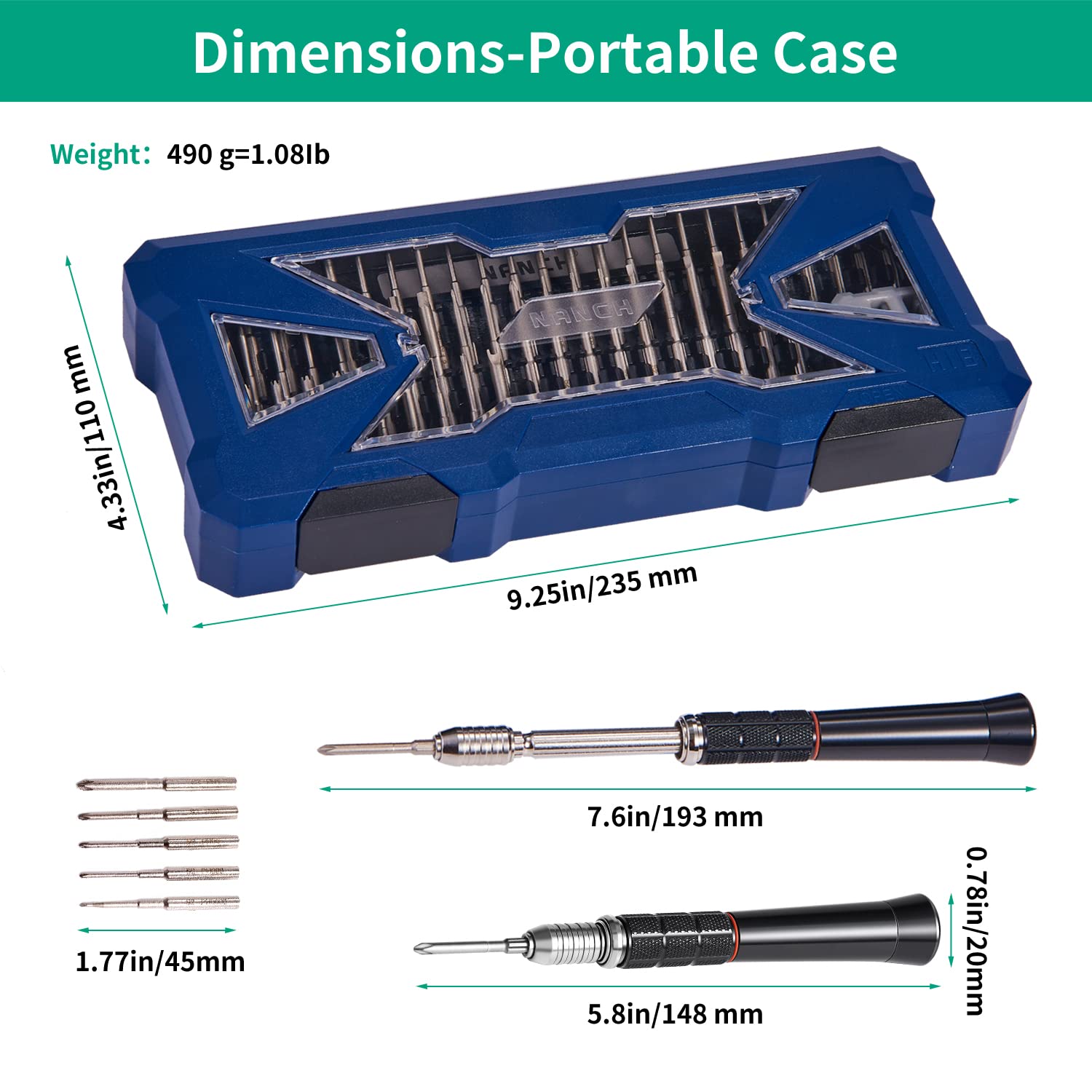 Premium Precision Screwdriver Set with 55 Magnetic Bits - Ergonomic Screwdriver Kit for Electronics Repair, Watch & Jewelry Maintenance - Ideal for Computer, Phone, and Small Device Repairs at Home or Workshop