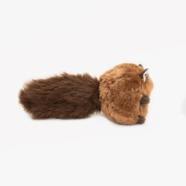 Fluffy Squirrel Plush Toy for Throwing - Bushy Tail Stuffed Animal by Zippy Paws - Perfect for Dog Fetch Games, Interactive Play & Cute Home Decor