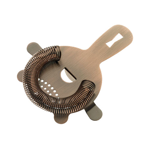 Barfly by Mercer M37071ACP Spring Bar Strainer - Antique Copper Cocktail Strainer, 5 5/8 Inch - Professional Bartender Tool for Mixing Cocktails, Home Bar Accessories, Perfect for Mojitos, Margaritas & Craft Cocktails