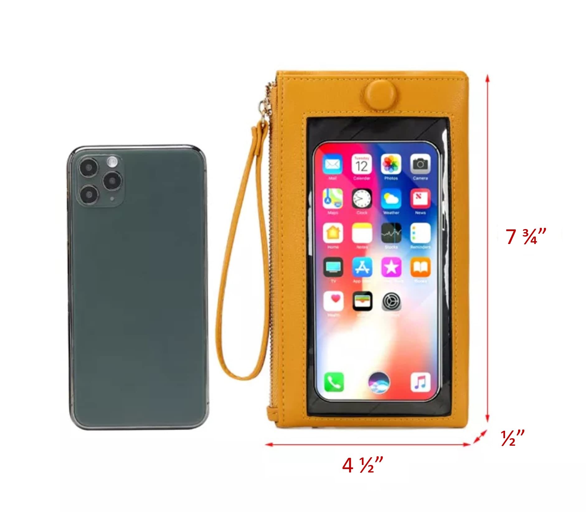 Premium Leather Touch Screen Phone Clutch Bag with Wrist Strap - Stylish Wallet Handbag for Women & Girls | Perfect for Parties, Shopping & Everyday Use