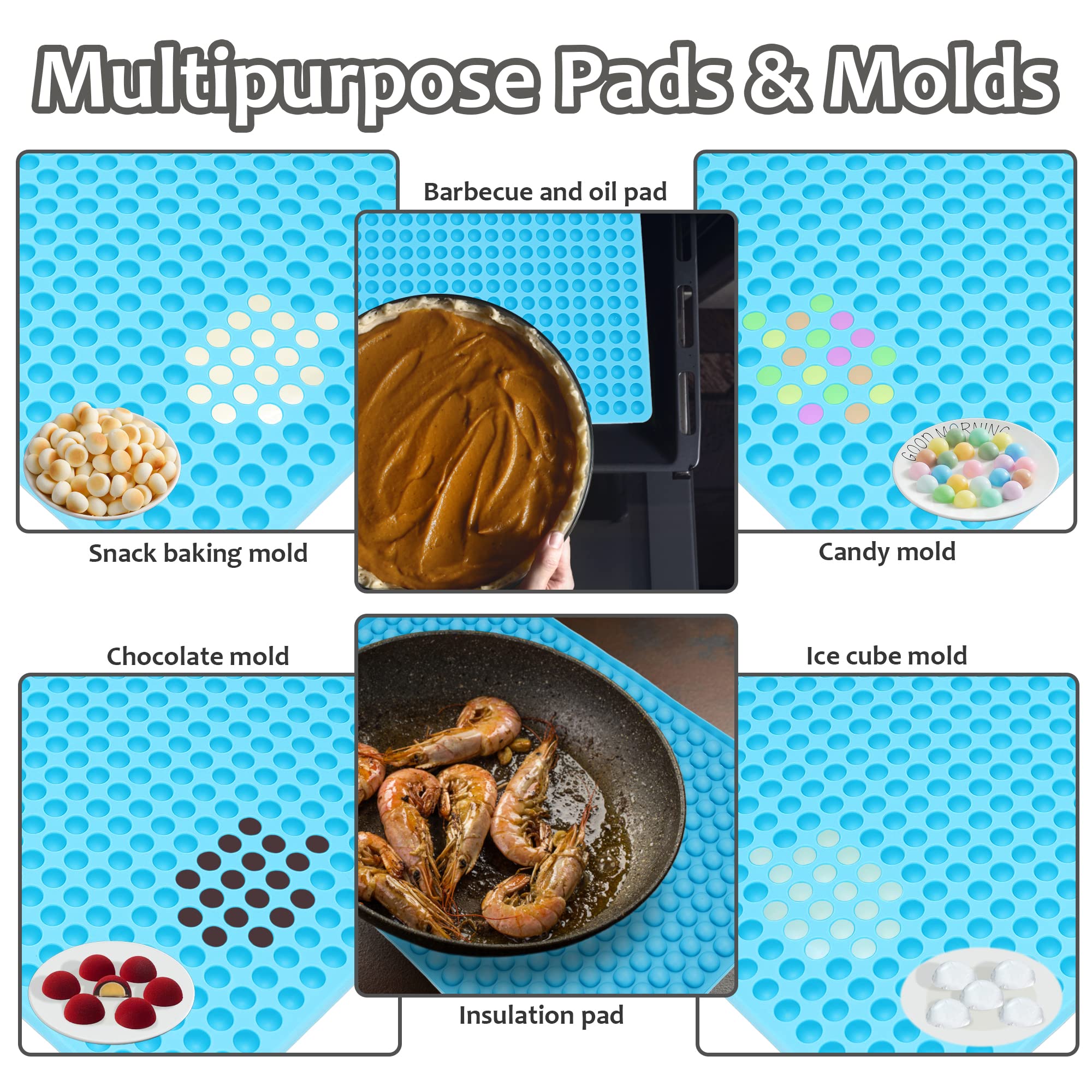 Dog Cookie Silicone Mold 1.2cm - 468 Cavity Pet Treat Baking Set with Scraper - Perfect for Homemade Dog Biscuits & Training Treats