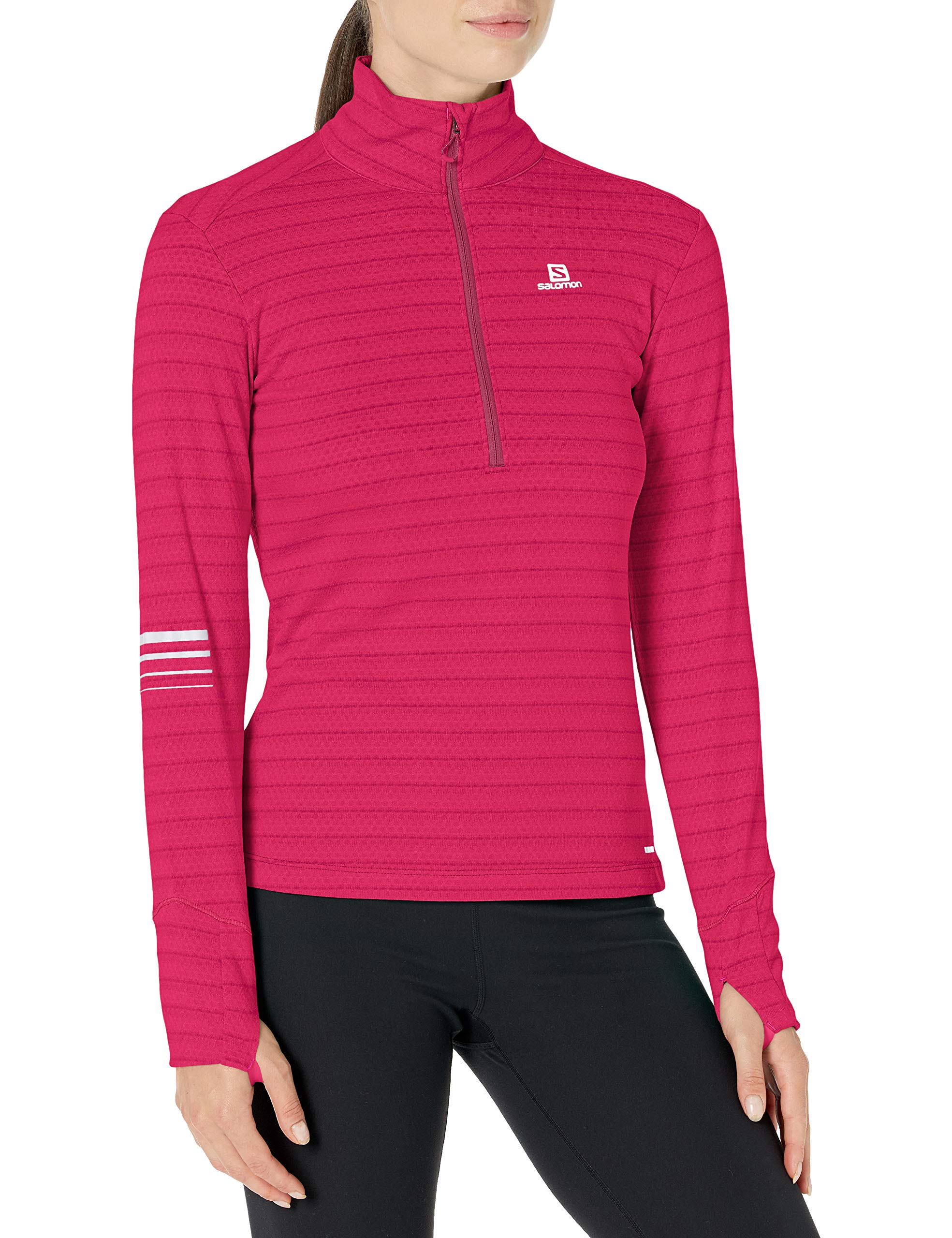 Salomon Women's Lightning Half Zip Mid Fleece Jacket - Warm & Breathable for Hiking, Running & Outdoor Activities
