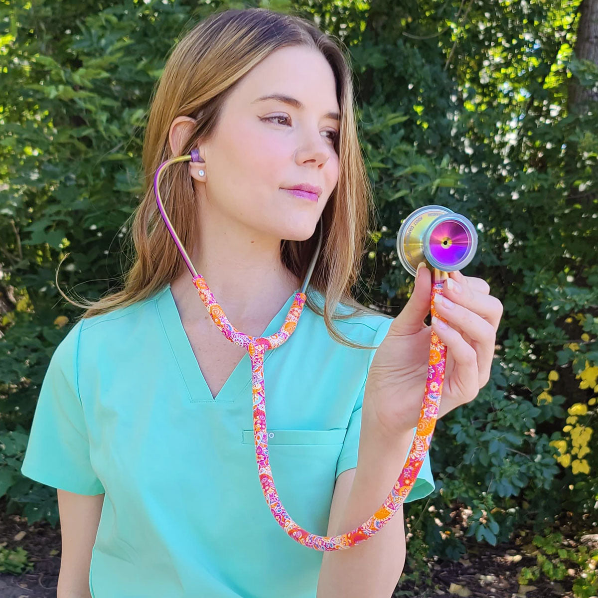 Premium ProCardial® Titanium Cardiology Stethoscope - Royal Dutch Paisley/Kaleidoscope Design for Medical Professionals | Ideal for Doctors, Nurses & Healthcare Workers in Hospitals & Clinics