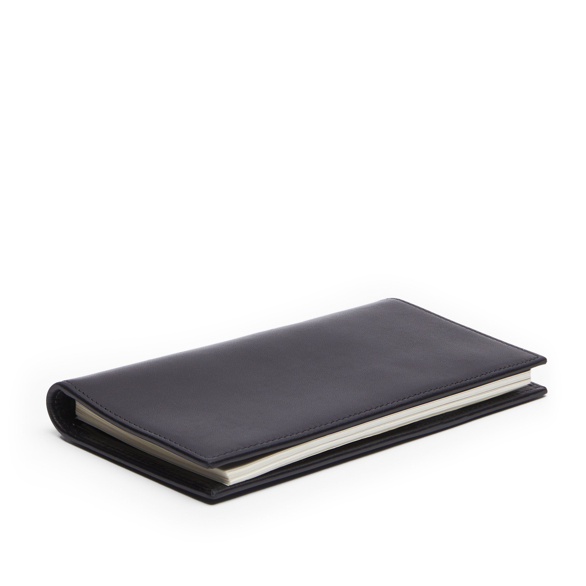 Premium Black Oil Leather Checkbook Cover with Dividers - Stylish & Durable Wallet for Checks, Receipts & Cards - Perfect for Business, Travel & Everyday Use