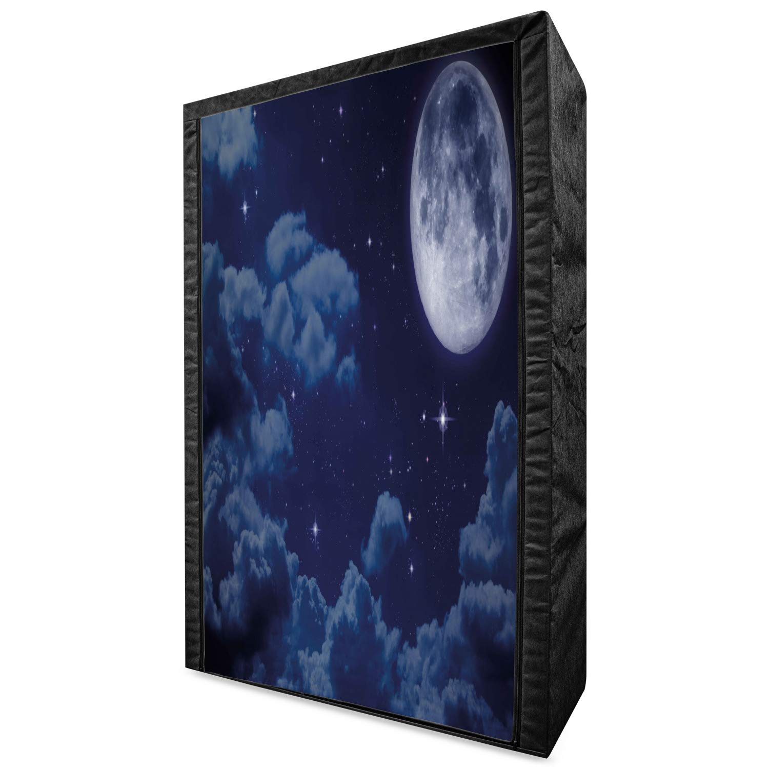 Lunarable Portable Fabric Wardrobe with Night Sky Design - 42.5