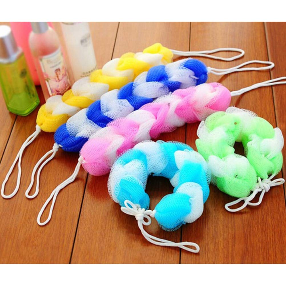 1Pcs Kids Baby Shower Wash Sponge with Cool Belt - Soft Mesh Loofah Bath Brush for Gentle Body Cleaning | Perfect for Bath Time, Baby Care & Sensitive Skin