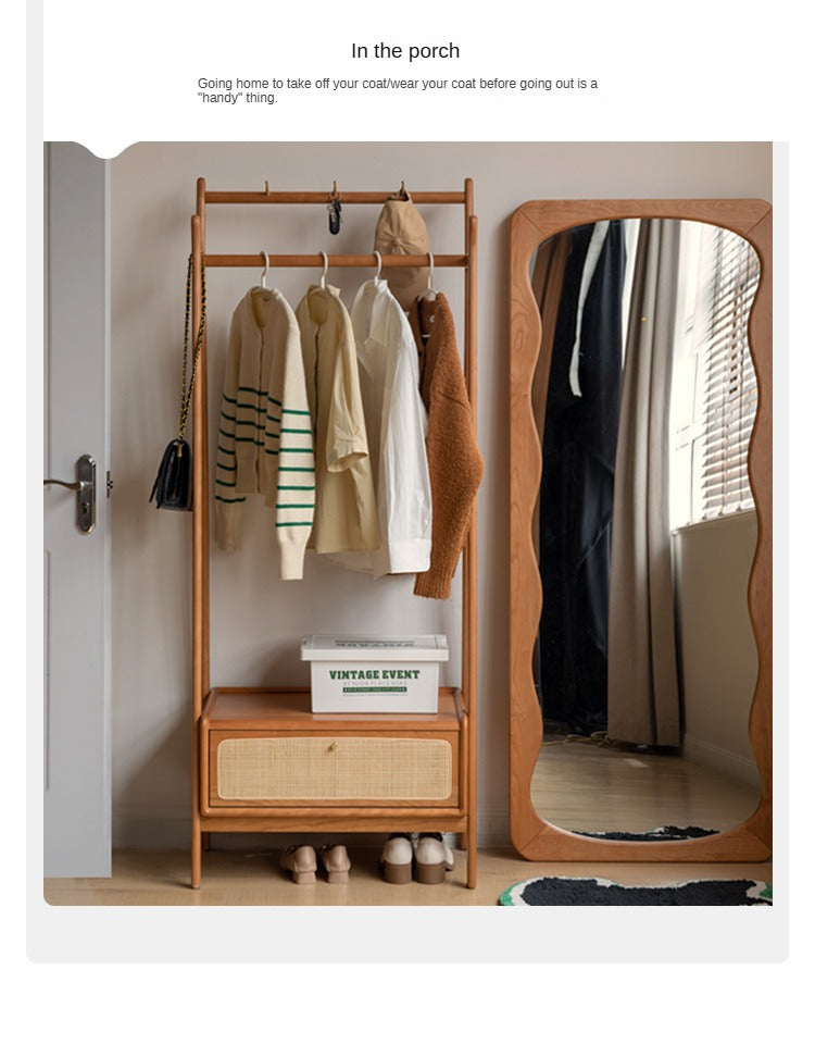 Premium Oak Solid Wood Clothes Hanger Rack - Heavy Duty Wooden Coat Hangers for Closet Organization - Perfect for Wardrobe, Laundry Room & Hotel Use