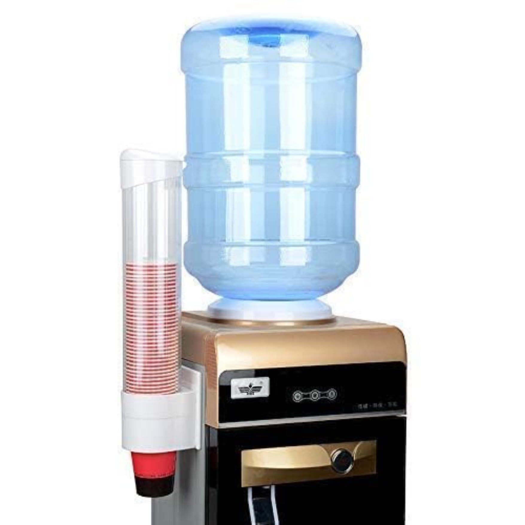 Viraaji Wall Mounted Paper Cup Dispenser - Plastic Drinking Cup Organizer for Disposable Cups with Sticker & Screw Plate Mounting | Perfect for Home Kitchen, Office Breakroom & Restaurant Drink Stations