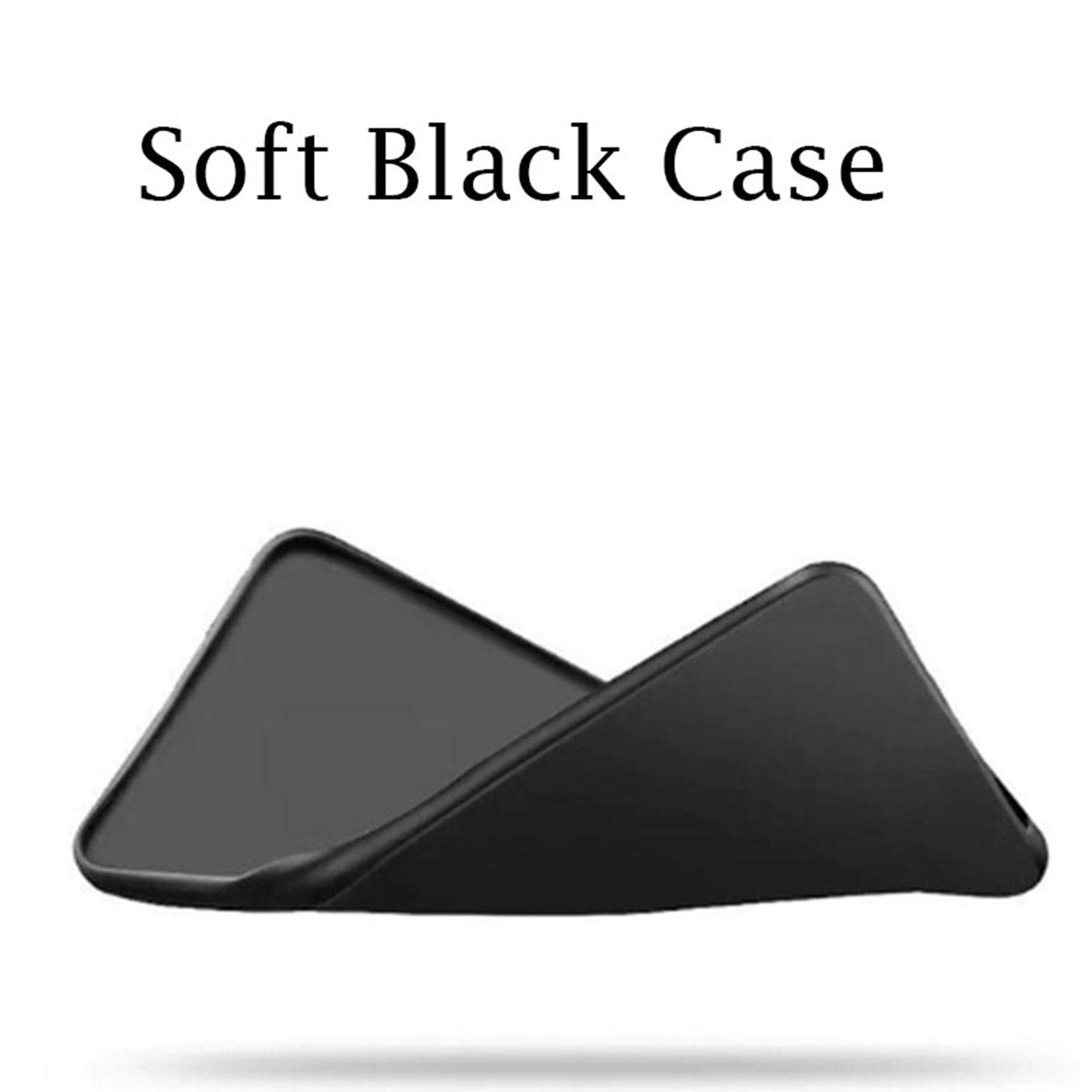 Premium Tempered Glass Screen Protector & Soft Silicone Case for T-Mobile Revvl V+ 5G (6.82 Inch) - Shockproof Flexible TPU Bumper Cover - Perfect for Daily Protection & Outdoor Activities - Black