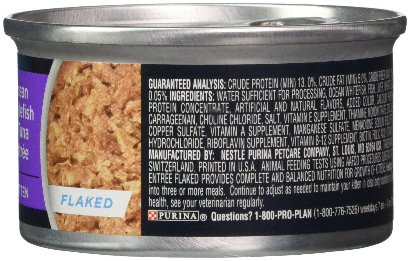 Purina Pro Plan Kitten Food - Ocean Whitefish & Tuna Recipe in Gravy, 3oz Canned Wet Cat Food - High Protein for Growth & Development - Perfect for Weaning Kittens & Picky Eaters