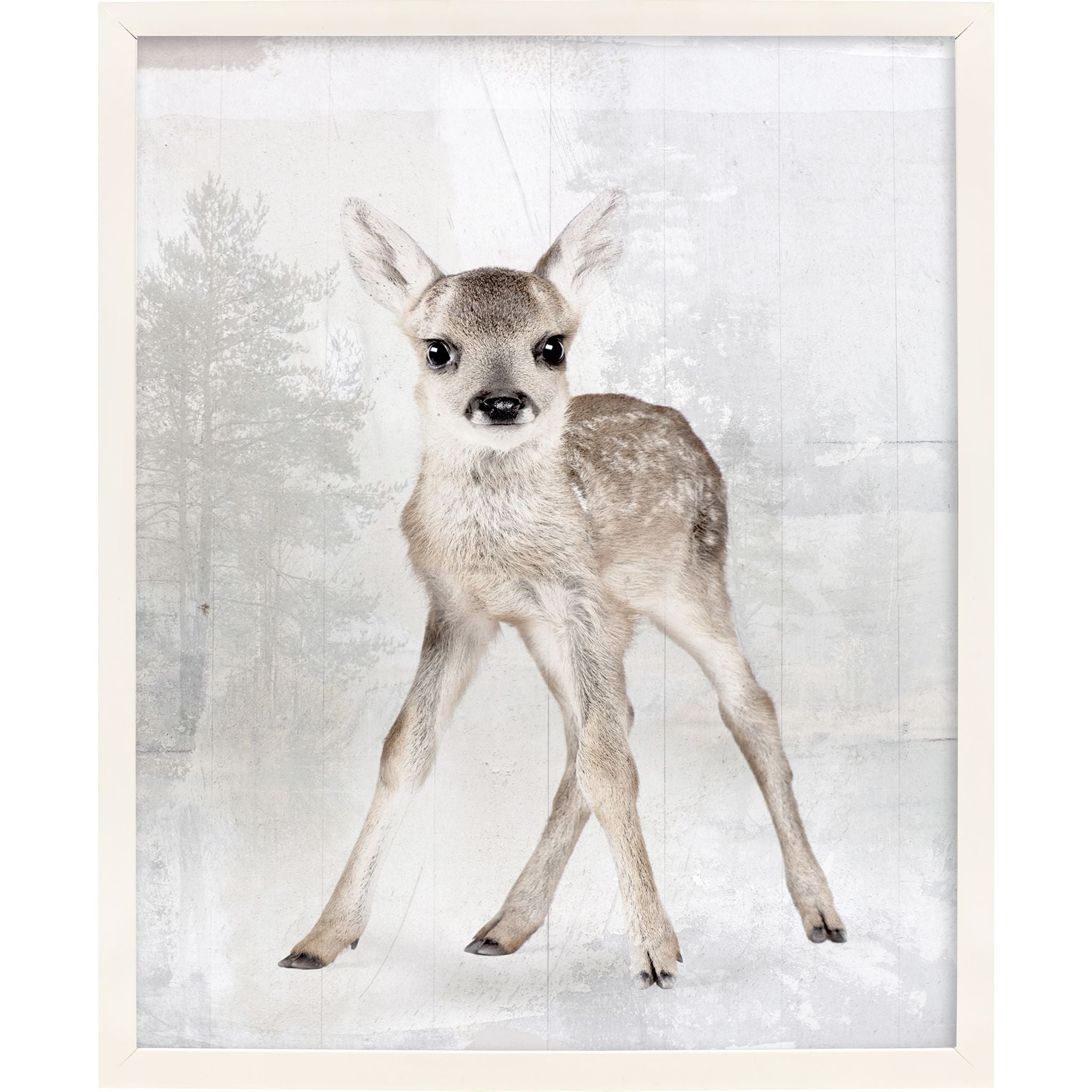 Baby Deer Wall Art - 17x21 Inches Nursery Decor, Woodland Animal Print for Kids Room, Baby Shower Gift & Nature-Themed Home Decor