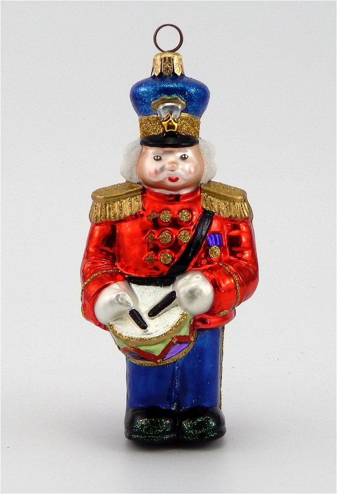 Handcrafted Blown Glass Toy Soldier Ornament - Unique Christmas Tree Decoration for Holiday Home Décor & Gift Giving