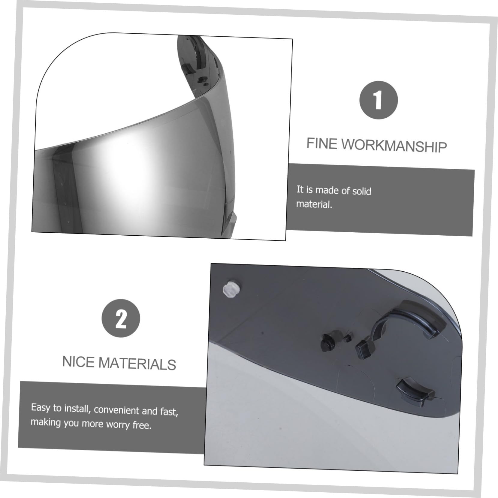Windproof Motorcycle Helmet Visor - Durable Lens for Riding Protection