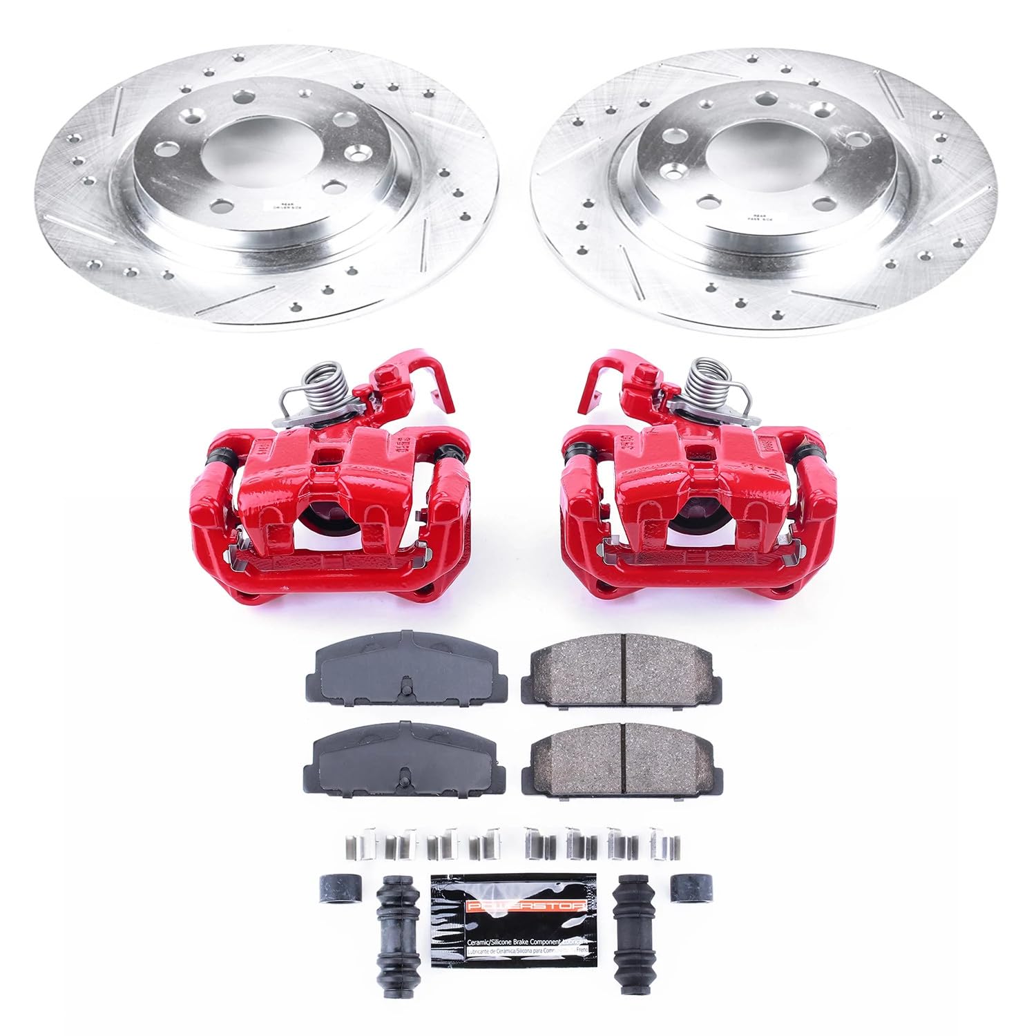 Power Stop KC2452 Z23 Evolution Sport Rear Brake Caliper Kit - High Performance Brake Rotors, Pads & Calipers for 2003-2005 Mazda 6 | Perfect for Daily Driving, Racing & Performance Upgrades