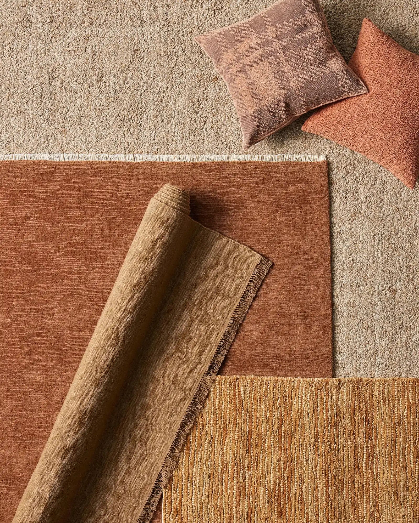 Alessandre Clay Rug - Handmade Boho Chic Area Rug for Living Room, Bedroom & Nursery - Soft & Durable Natural Fiber Floor Decor