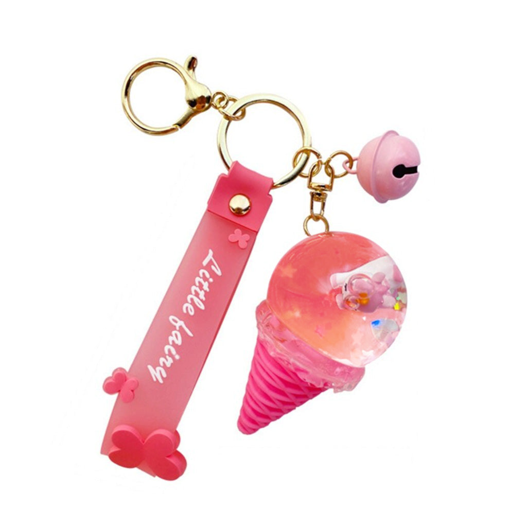 Pink Unicorn Dome Keychain for Ice Cream Lovers - Cute Gift for Girls, Kids & Kawaii Fans - Perfect for Backpacks, Purses & Keyrings