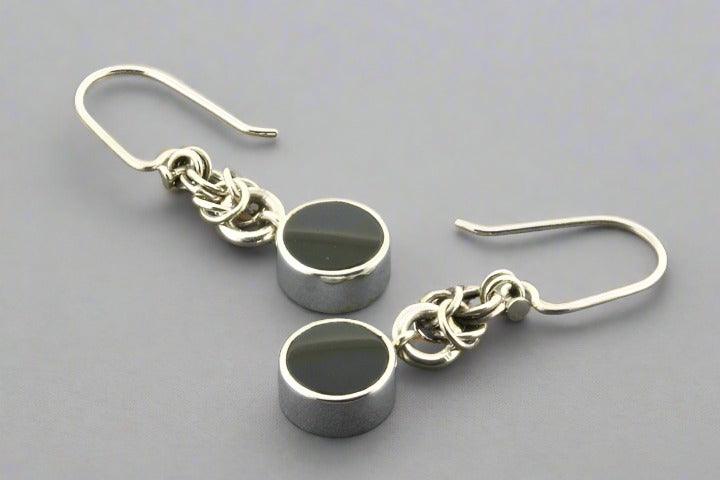 Reef Knot Drop Earrings - Obsidian & Silver Jewelry for Women | Elegant Dangle Earrings for Parties, Weddings & Everyday Wear