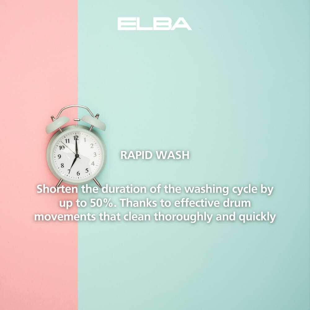 ELBA EWF 80120 VT 8KG Front Load Washing Machine - Energy Efficient, Quiet Operation for Apartments & Small Homes