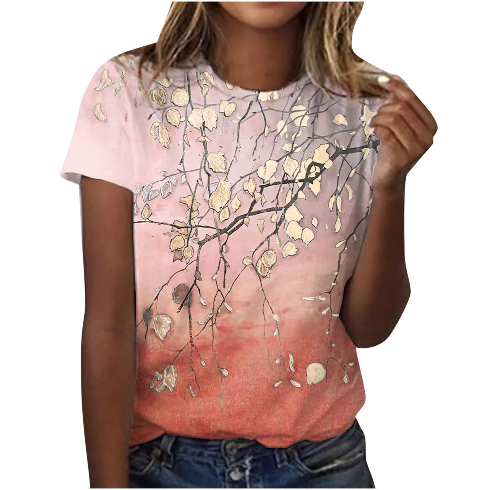 Women's Casual Short Sleeve Blouse - Summer Fashion T-Shirt & Plus Size Tee | Perfect for Everyday Wear, Office & Weekend Outings
