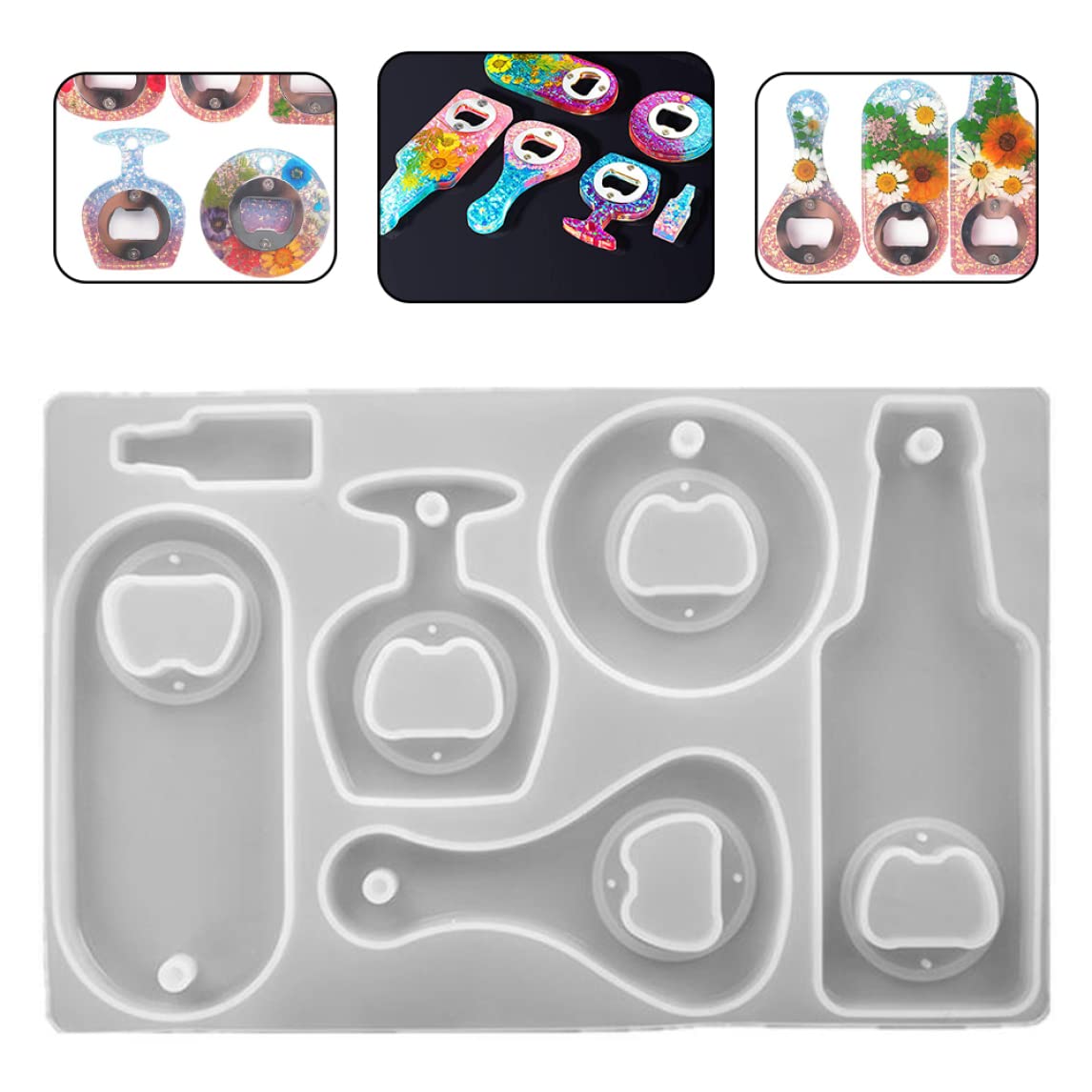Premium Silicone Resin Mold Opener - Corkscrew & Bottle Opener for Beer, Wine & DIY Crafts - Perfect for Home Brewing, Resin Art Projects & Bar Accessories